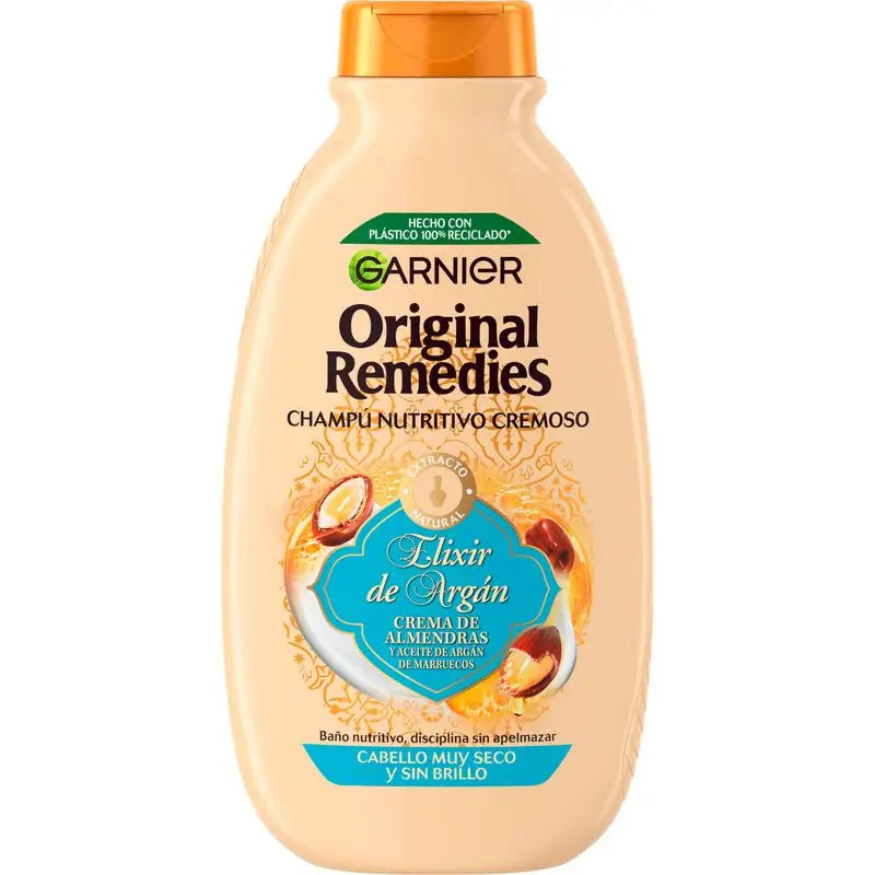 Garnier Original Remedies Argan Elixir Creamy Nourishing Shampoo Silicone Free For Very Dry & Shiny Hair 300 Ml