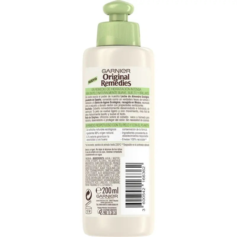 Garnier Original Remedies Nourishing Almond Milk Cream Oil Hair Normal, Fine & Moisture Deficient Hair - 200 Ml