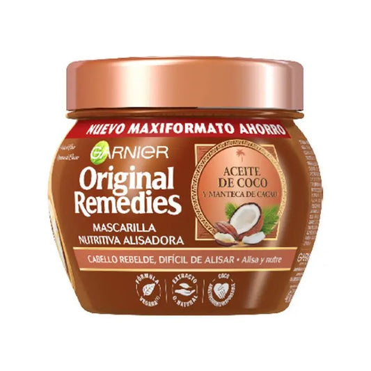 Garnier Original Remedies Hair Remedy Smoothing Mask with Coconut Oil and Cocoa Butter, 340Ml