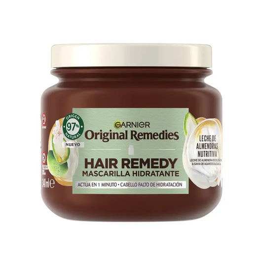 Garnier Original Remedies Hair Remedy Moisturising Mask With Organic Almond Milk And Agave Sap, 340Ml