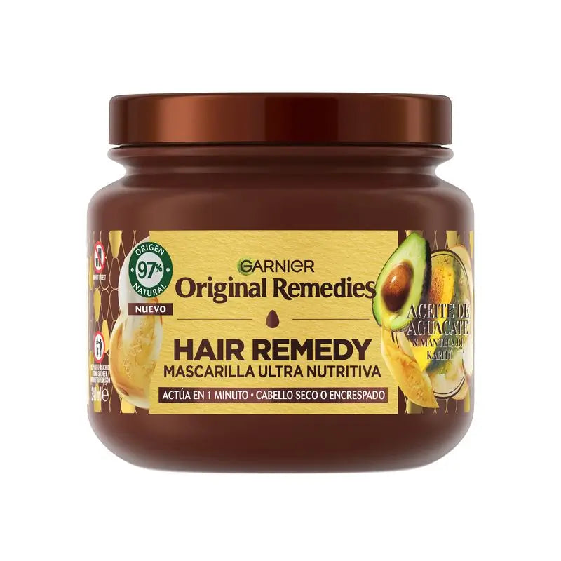 Garnier Original Remedies Ultra Nourishing Hair Remedy Mask with Avocado Oil and Shea Butter, 340Ml