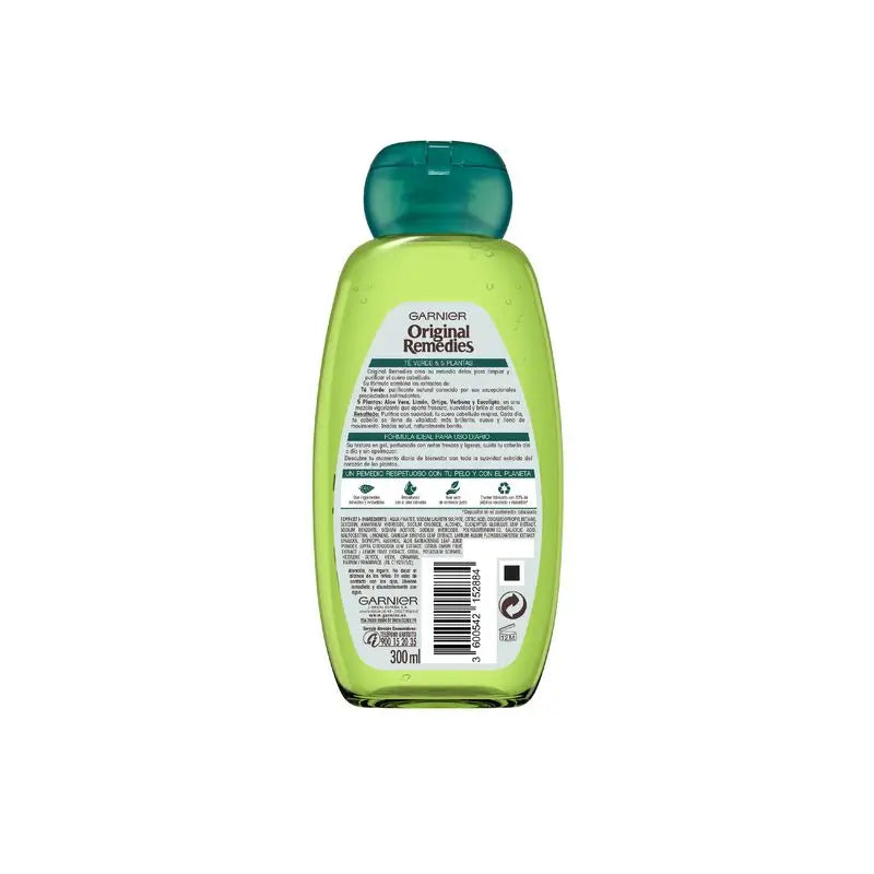 Garnier Original Remedies Green Tea & 5 Plants Normal Hair Shampoo - 300 Ml