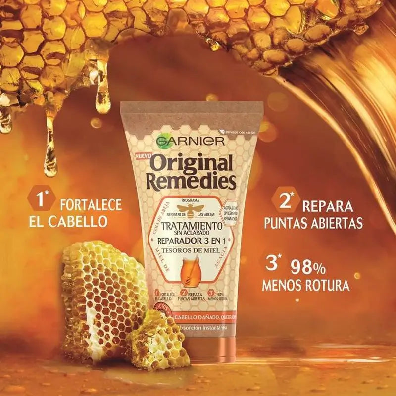 Garnier Original Remedies Honey Treasures 3 In 1 Repairing Treatment - 150 Ml