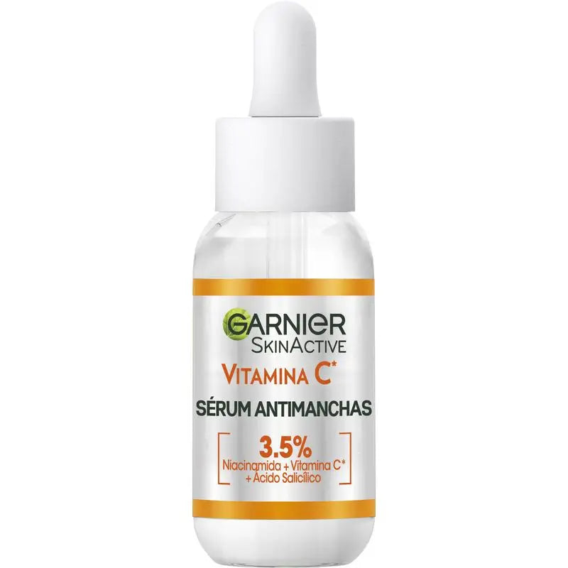 Garnier Anti-Dark Spot Serum with Vitamin C, Niacinamide and Salicylic Acid. Reduces 43% of dark spots.