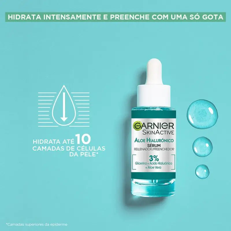 Garnier Aloe Hyaluronic Moisturising Replenishing Serum With 3% Glycerin + Hyaluronic Acid + Aloe Vera.