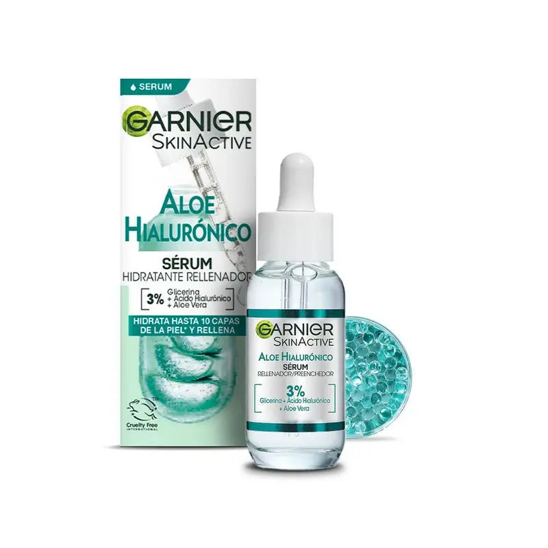 Garnier Aloe Hyaluronic Moisturising Replenishing Serum With 3% Glycerin + Hyaluronic Acid + Aloe Vera.