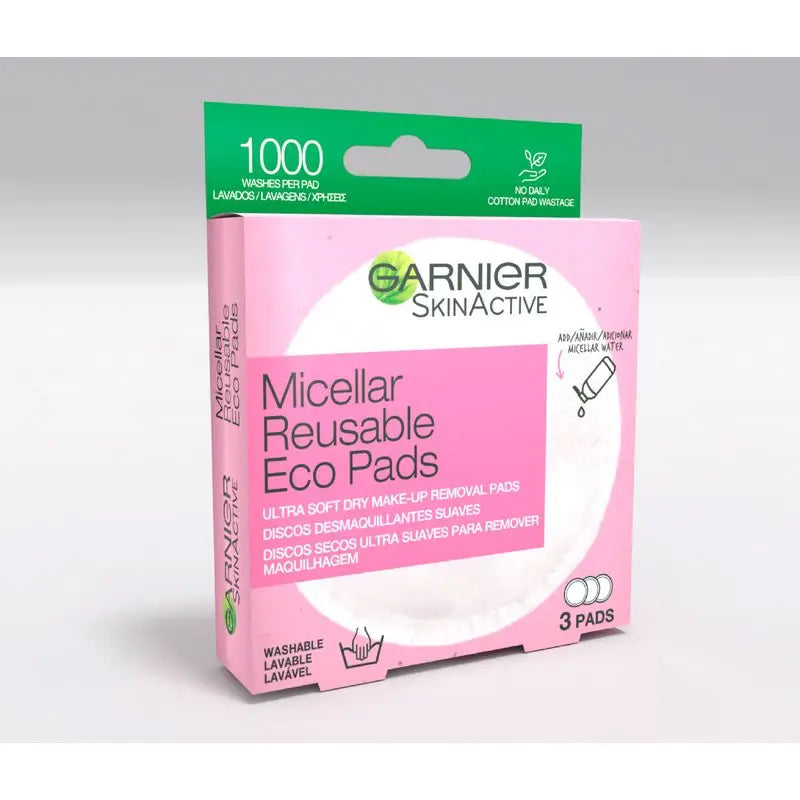 Garnier Skin Active Reusable Microfibre Make-Up Remover Discs. Washable. Suitable For All Skin Types