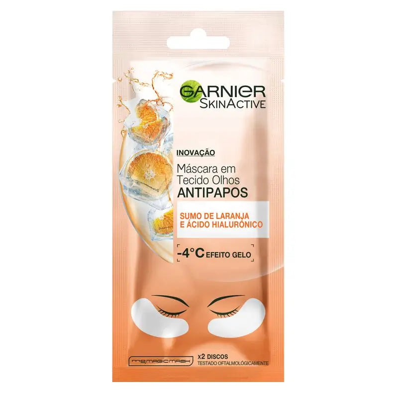 Garnier Skin Active Mask Tissue Eye Contour Anti-Fatigue & Anti-Dark Circles With Hyaluronic Acid & Orange Extract