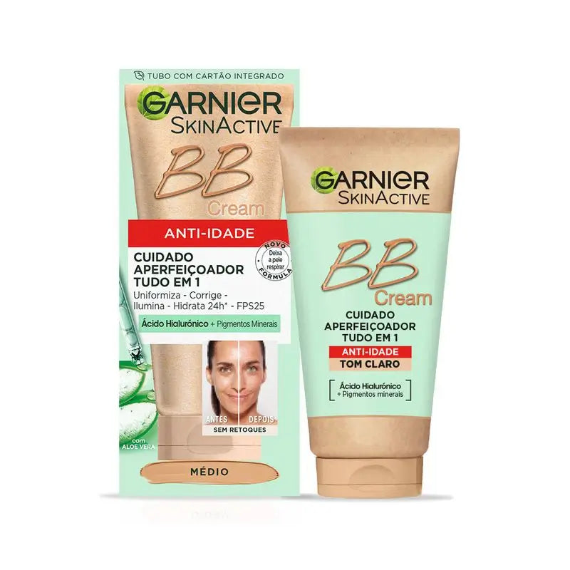 Garnier Skinactive Bb Cream Anti Age Medium Tone. All In One Moisturiser With Colour Spf25, 50Ml