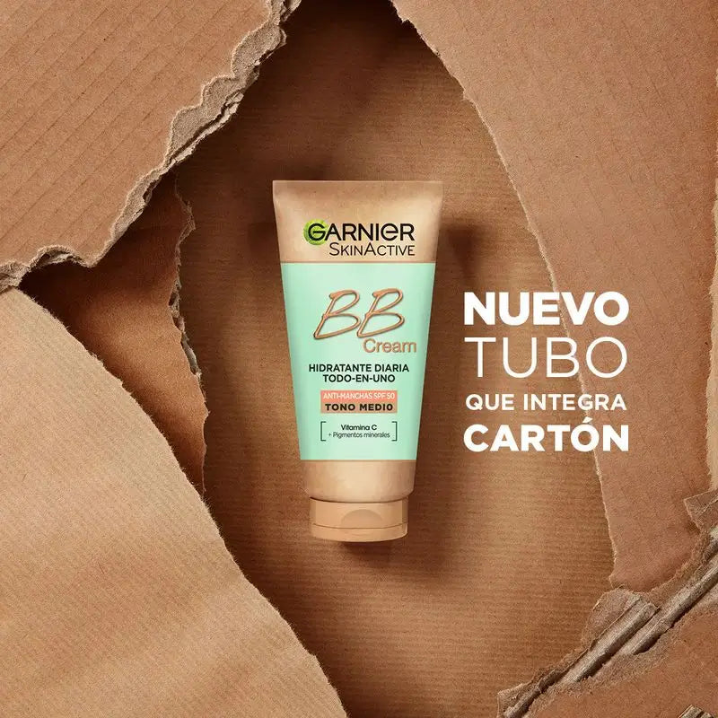 Garnier Skinactive Bb Cream Anti Blemish Bb Cream Spf50 Medium Tone Moisturising All In One With Colour Spf50, 50Ml