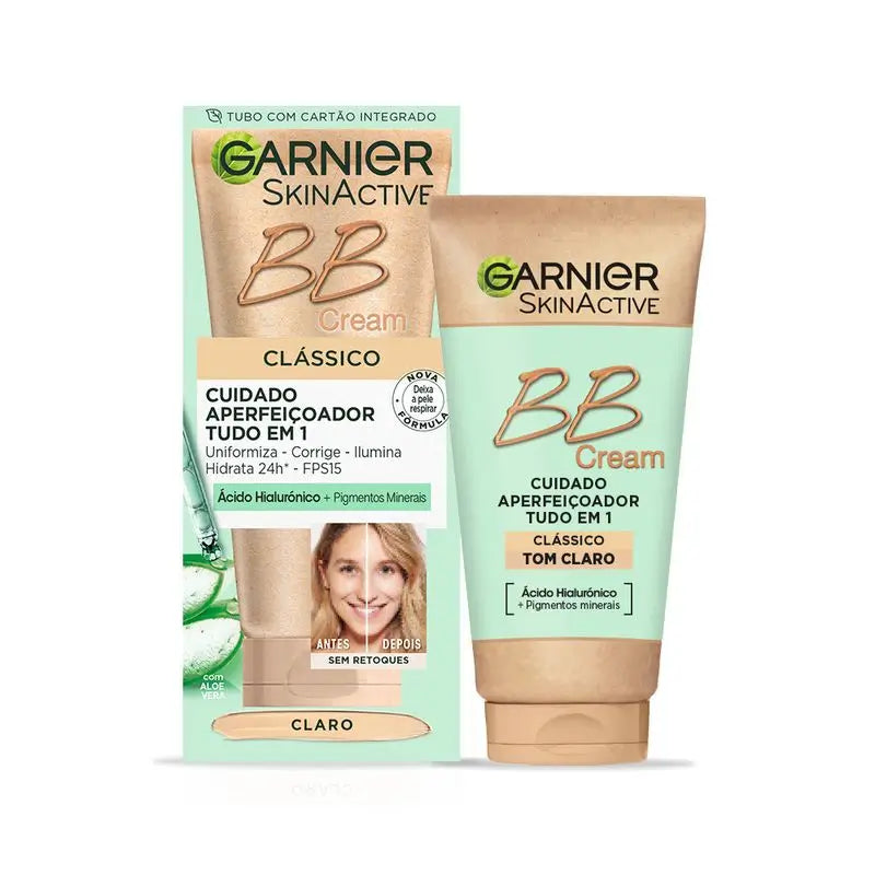 Garnier Skinactive Bb Cream Classic Light Tone. All In One Moisturiser With Colour Spf15, 50Ml