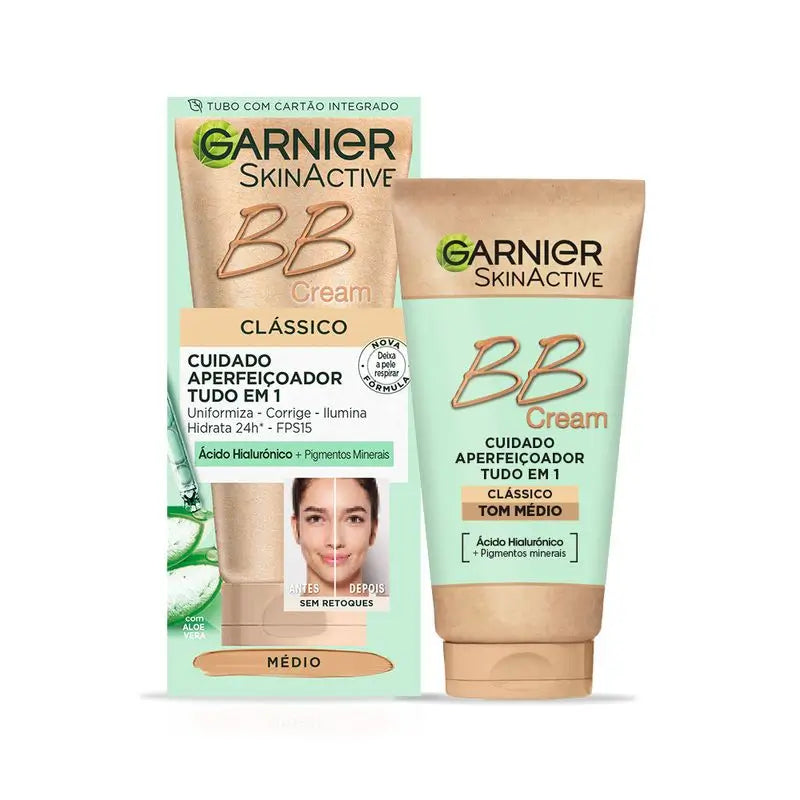 Garnier Skinactive Bb Cream Classic Medium Tone. All In One Moisturiser With Colour Spf15, 50Ml