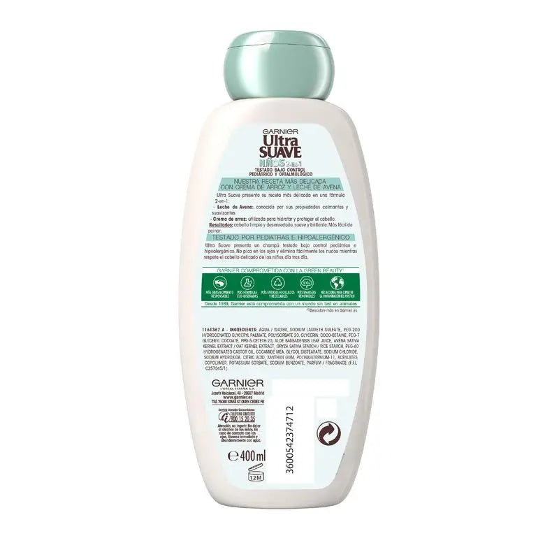 Garnier Ultra Gentle Oatmeal Delicatesse 2 In 1 Children's Shampoo - For Sensitive Hair