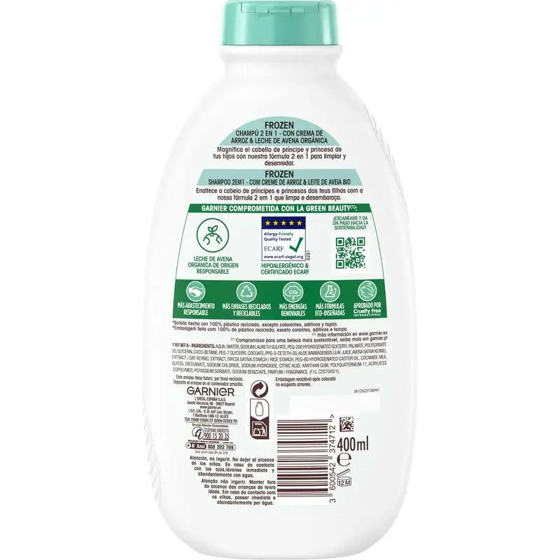 Garnier Ultra Gentle Oatmeal Delicatesse 2 In 1 Children's Shampoo - For Sensitive Hair