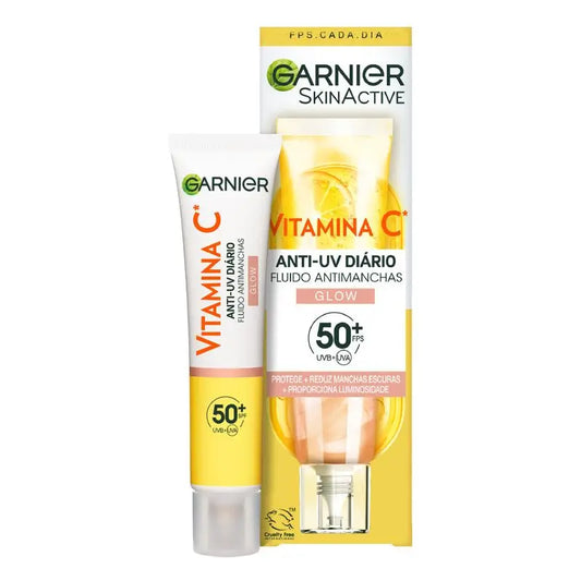 Garnier Vitamin C Fluid Anti-Uv Anti-Spot Fluid Daily Glow Effect Fps50+, 40 Ml