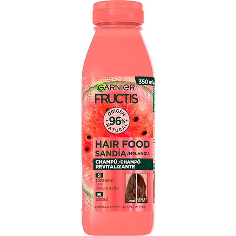 GarnierFructis Hair Food Watermelon Revitalising Shampoo For Dull, Lifeless Hair 350 Ml