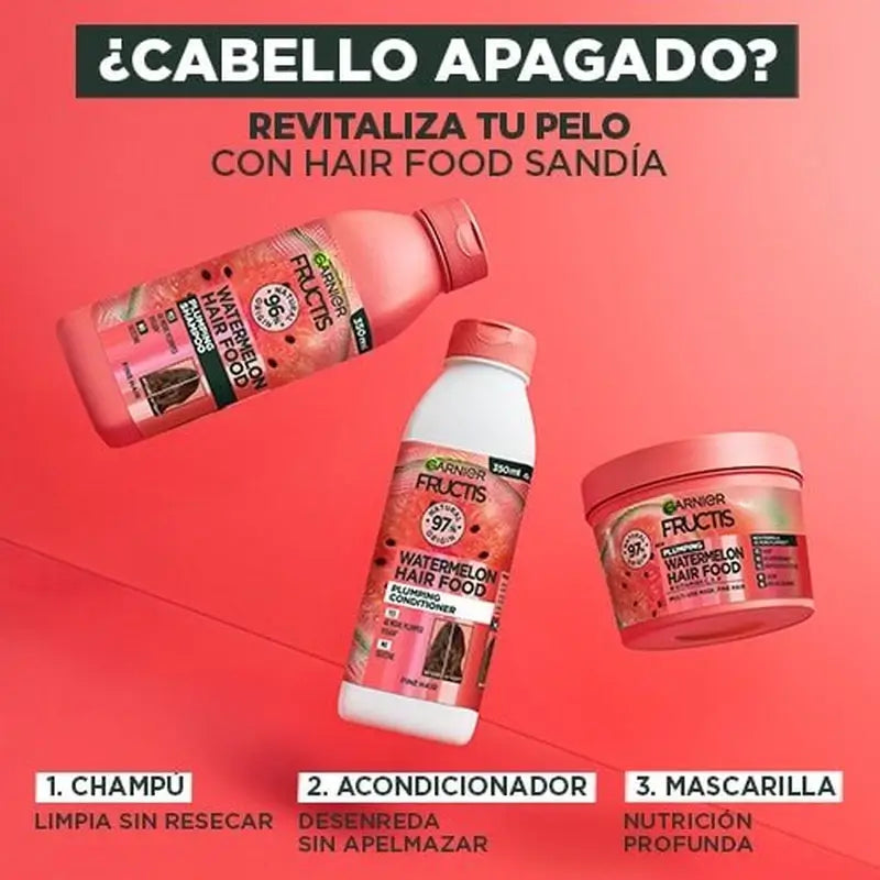 GarnierFructis Hair Food Watermelon Revitalising Shampoo For Dull, Lifeless Hair 350 Ml