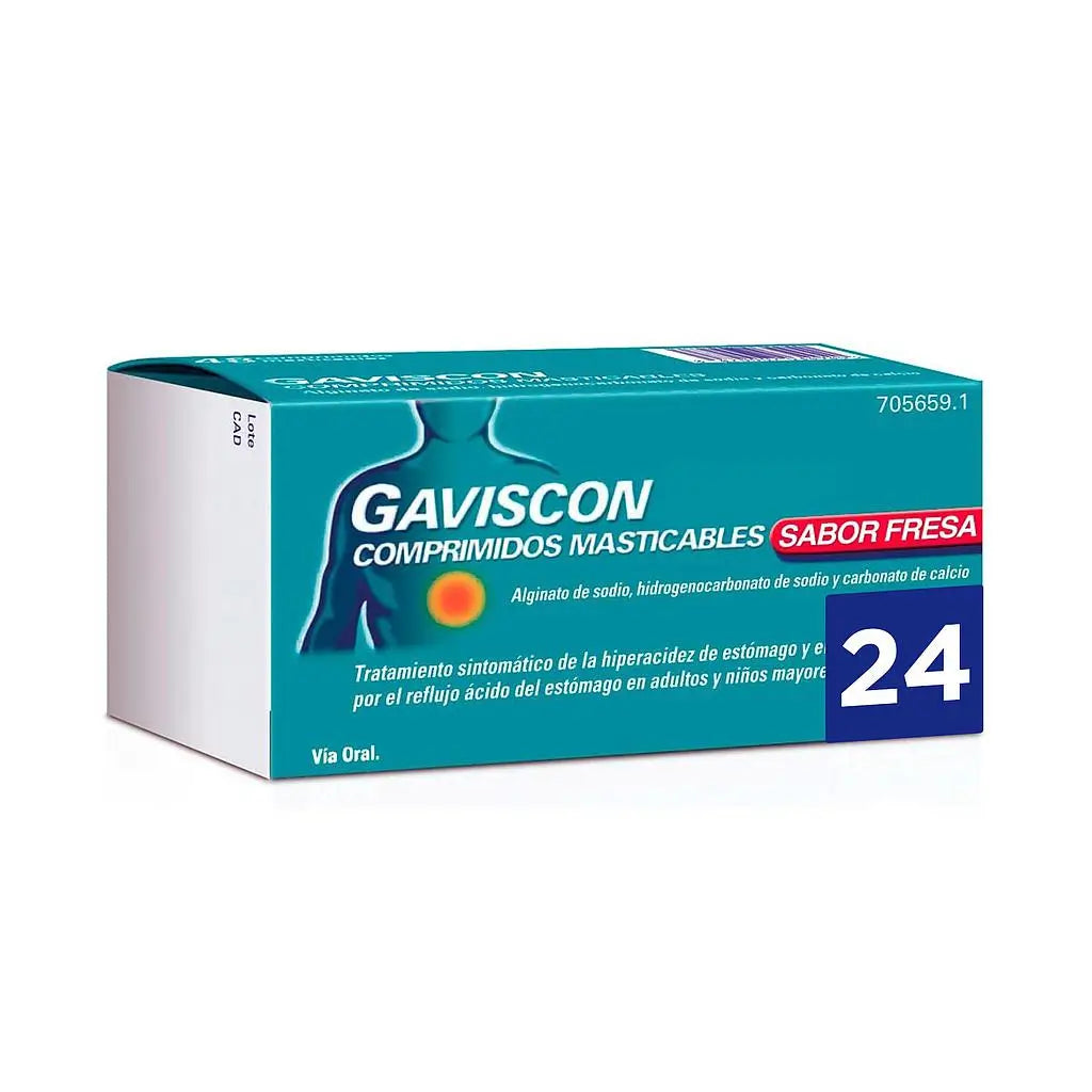 Gaviscon 24 Comprimidos Masticables Sabor Fresa