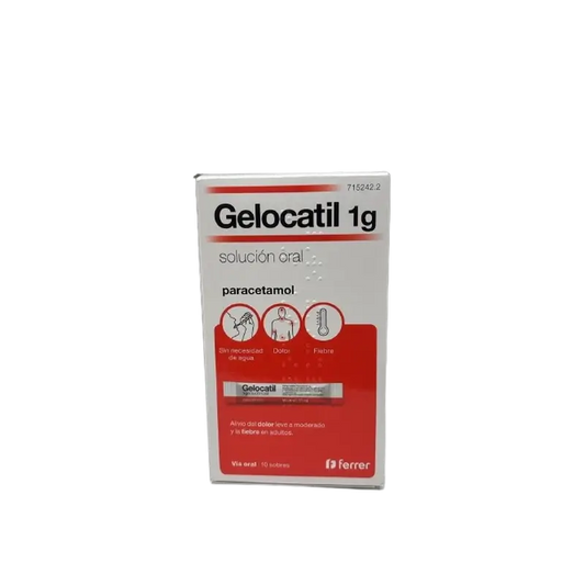 Gelocatil 1g Oral Solution, 10 Sachets