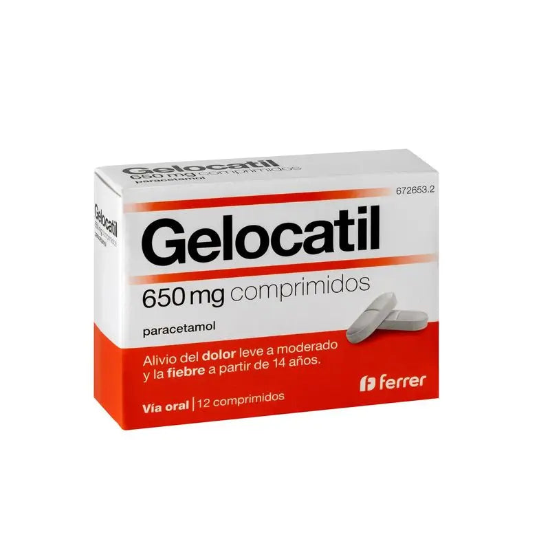 Gelocatil 650 mg, 12 Comprimidos