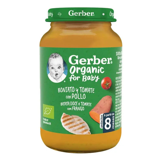 Gerber Organic Sweet Potato Tomato Tomato Chicken, 190 g