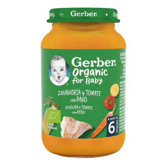 Gerber Organic Carrot Tomato Turkey, 190 g