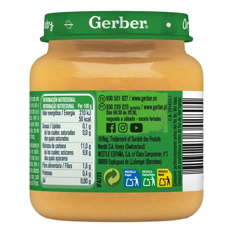 Gerber Organic Apple, Apricot & Peach, 125g