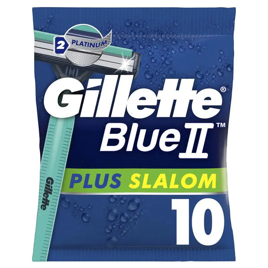 Gillette Blue Ii Plus Slalom Disposable Razors, 10 pcs.