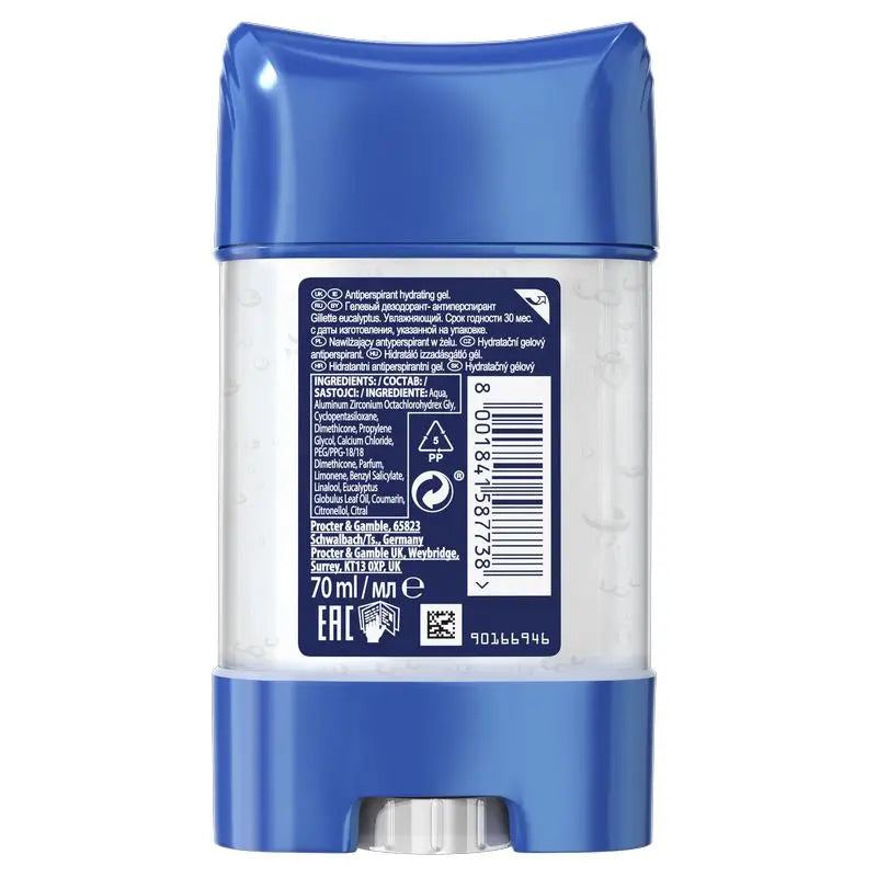 Gillette Deodorant Hydra Antiperspirant Gel Eucalyptus 70 Ml