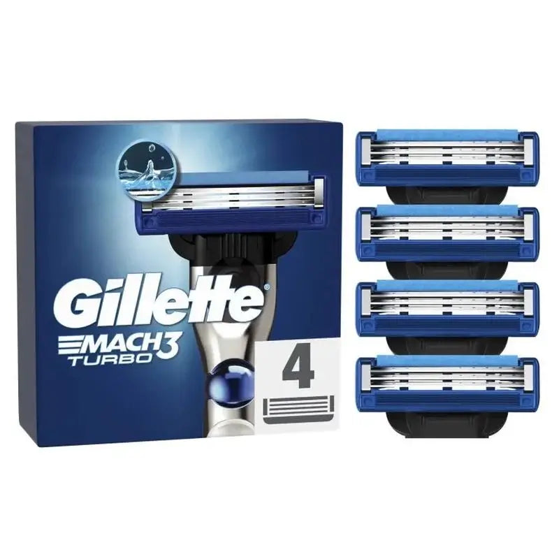 Gillette Mach3 Turbo Men's Razor Refills , 4 pcs.