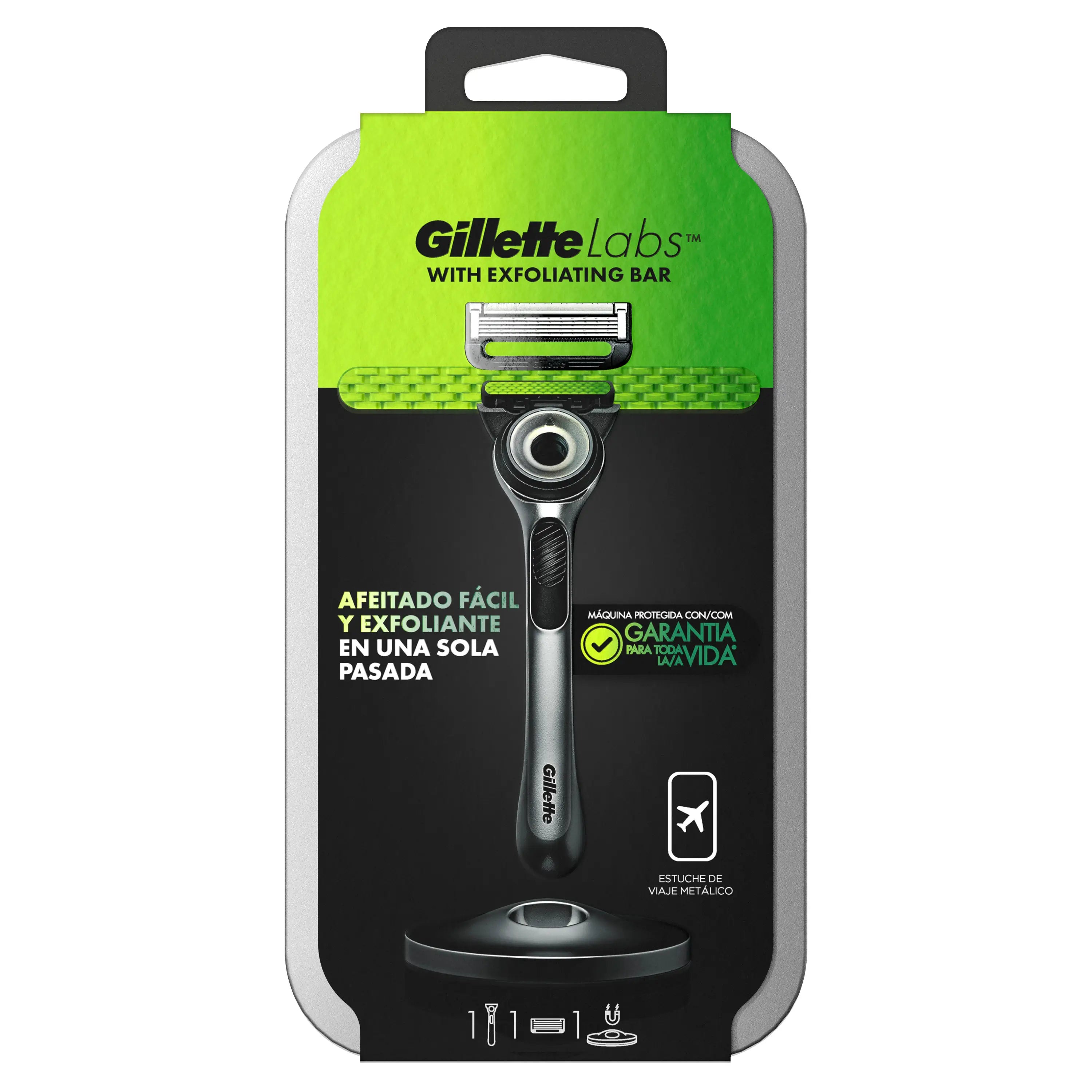 Gillette Labs Razor With Exfoliating Stick + 1 Gillete Refills