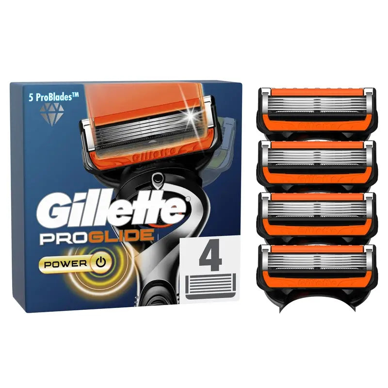 Gillette Proglide Power Men's Razor Refills, 4 pcs.