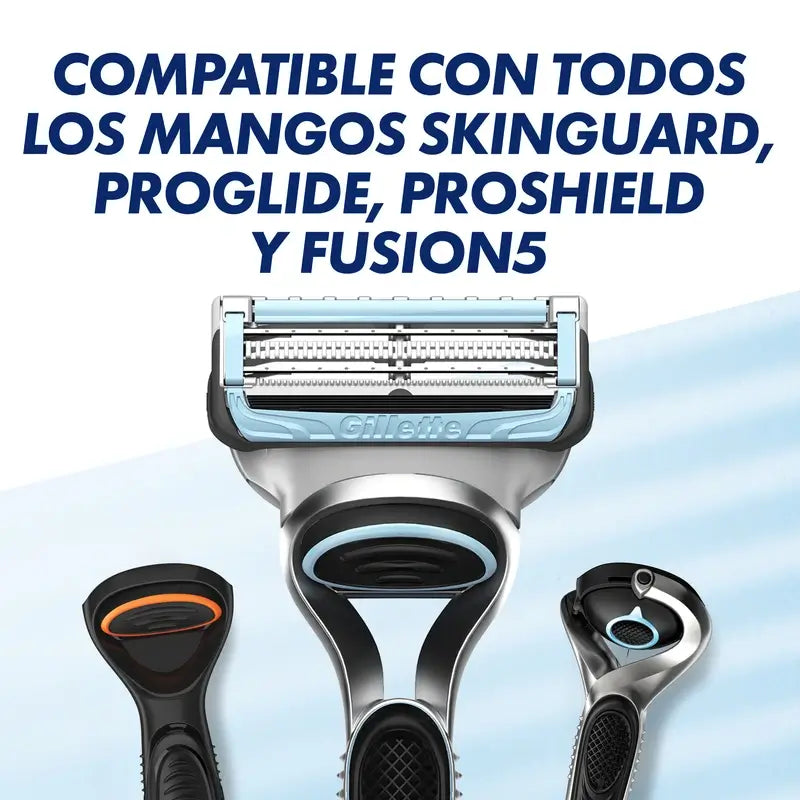 Gillette Skinguard Sensitive Refills Compatible With Fusion Handles , 3 pieces