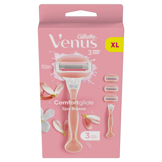 Gillette Venus Comfortglide Spa Breeze, Women's Razor , 1 handle + 3 refills