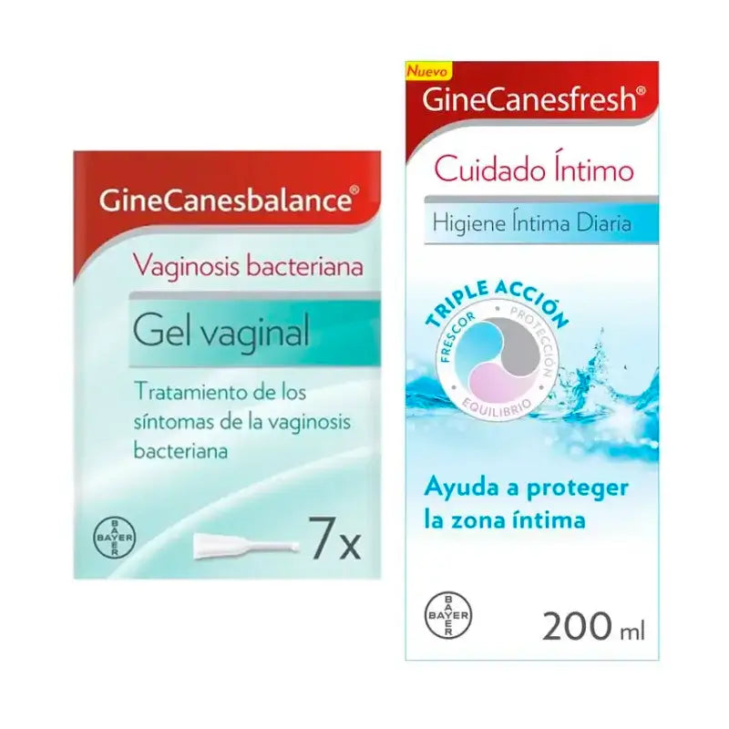 Gine-Canestén Pack Ginecanesbalance Vaginal Antibacterial Gel + Ginecanesfresh Intimate Care Gel, 2 Units