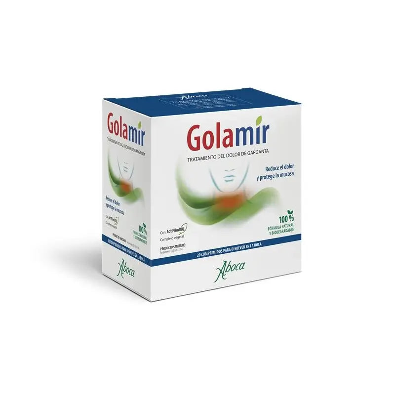 Aboca Golamir 2Act Tablets Pain Relief And Irritation Of Throat And Oral Cavity, Gluten Free, 20 tablets
