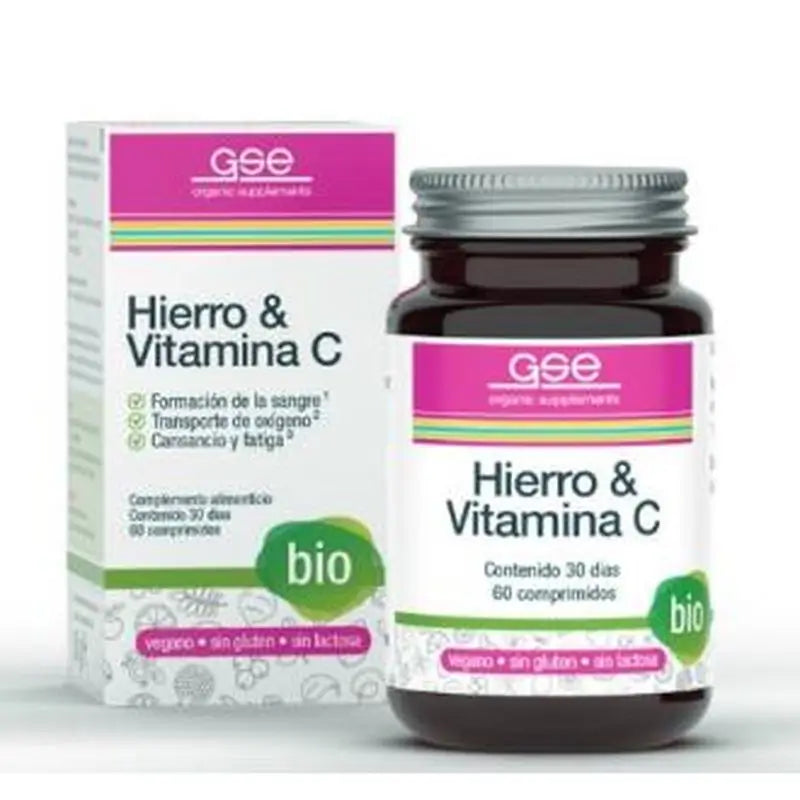 Buy Gse Iron + Vitamin C 60 Tablets Bio Vegan at the best price.