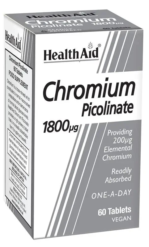 Health Aid Cromo Picolinato 200 Mcg, 60 Comprimidos      