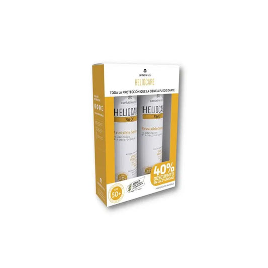 Heliocare Duplo Pack 360 Invisible Spray Spf50+, 200 ml