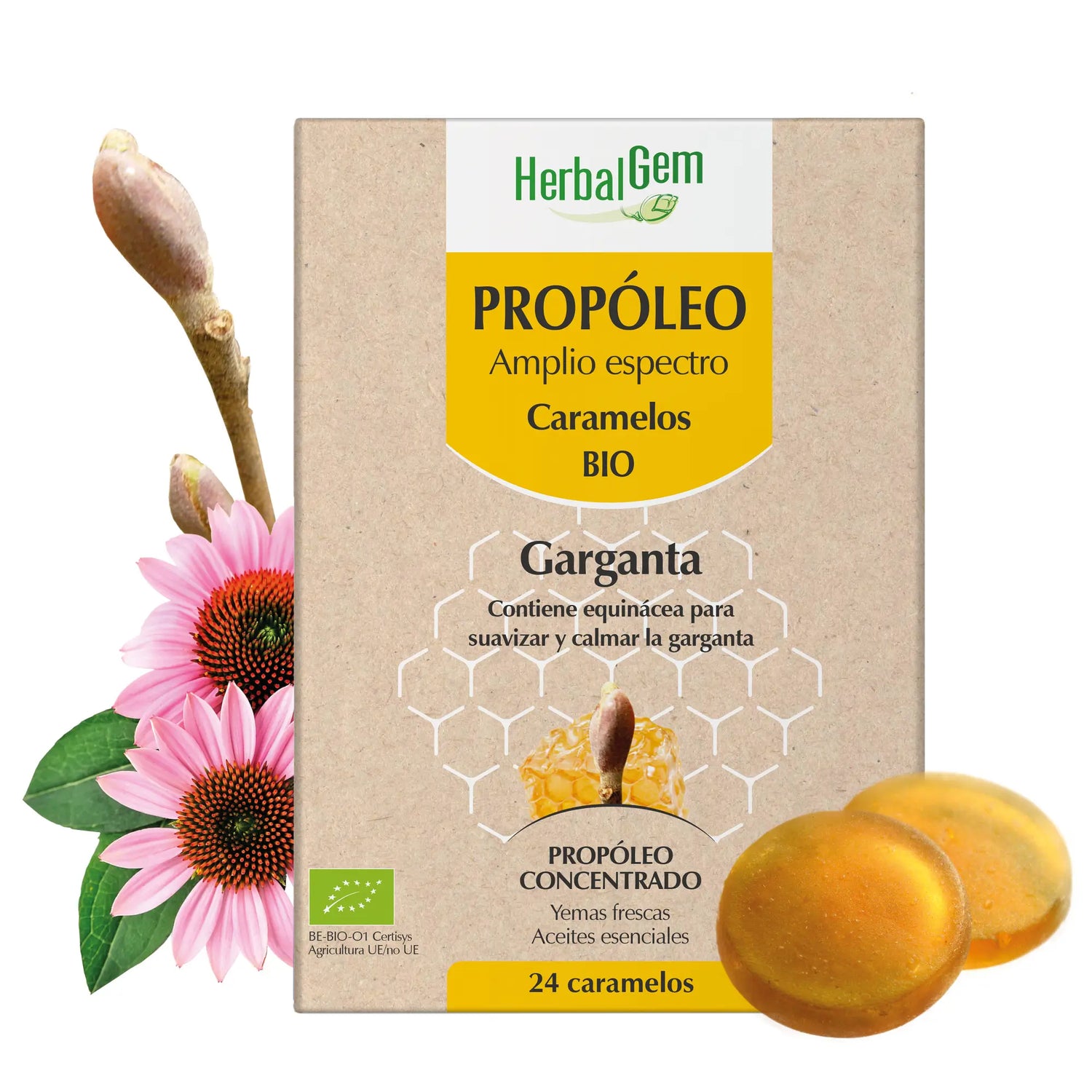 Herbalgem Propoleo Amplio Espectro 24 Caramelos