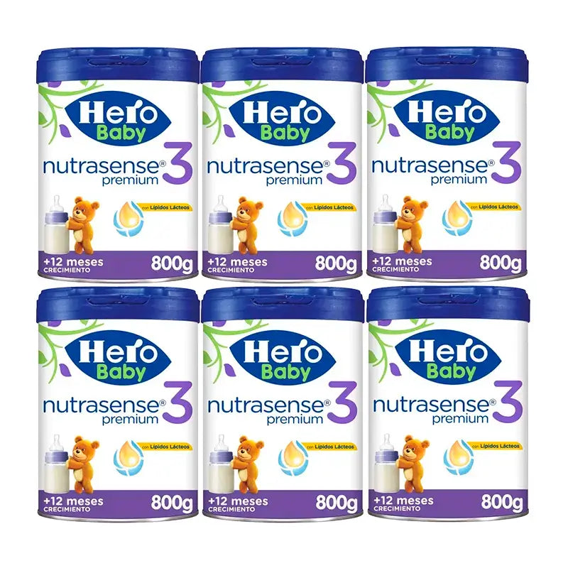 Hero Baby Nutrasense Premium Infant Milk 3 , 6 x 800 grams