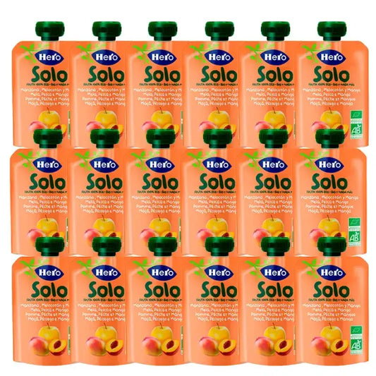 Hero Baby Pack Apple Peach Mango Eco Sachet, 18 X 100 Gr