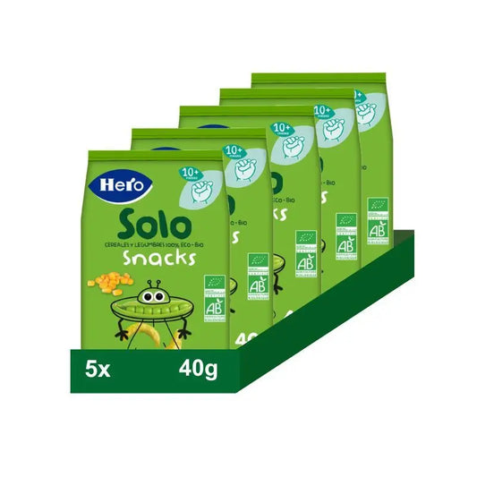 Hero Baby Snacks Pack Just Peas & Corn, 5 X 40 grams