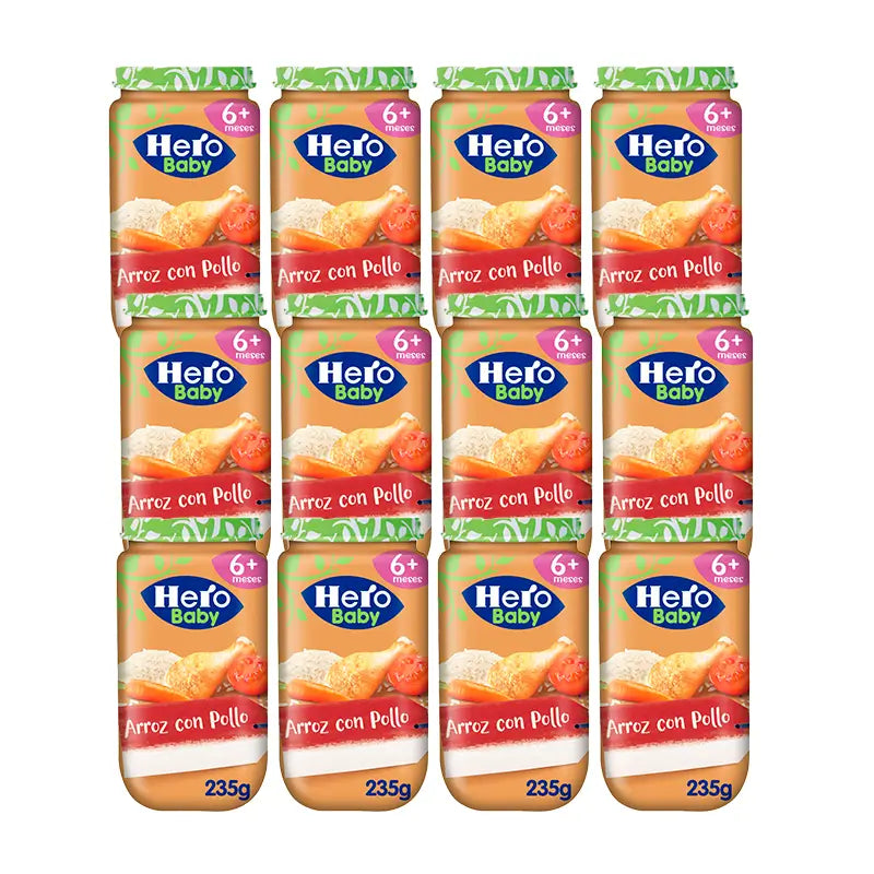 Hero Baby Pack Rice & Chicken Rice Pudding Pack, 12 X 235 Gr