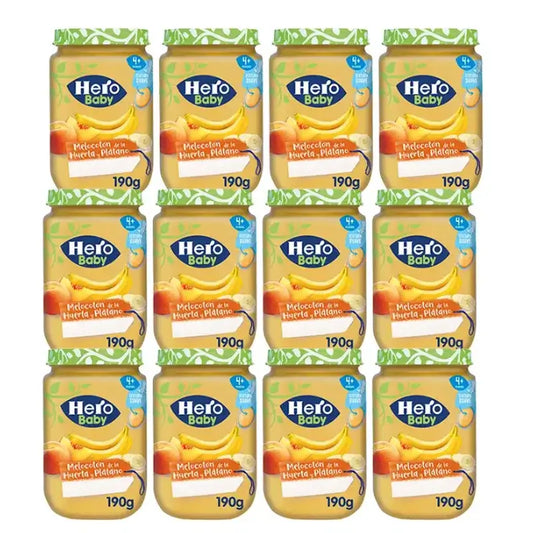 Hero Baby Pack Peach Peach Banana, 12 X 190 Gr