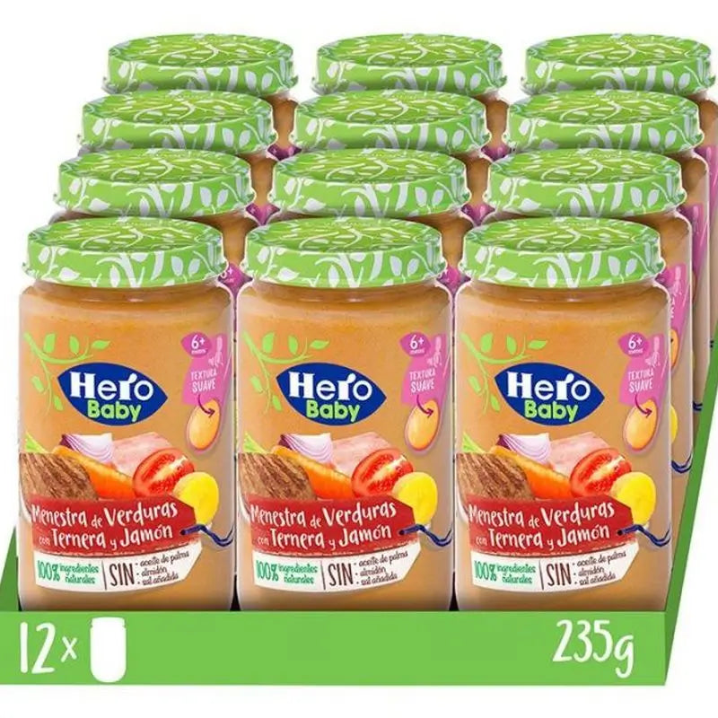 Hero Baby Hero Baby Vegetable Stew with Beef and Ham, 235g 12