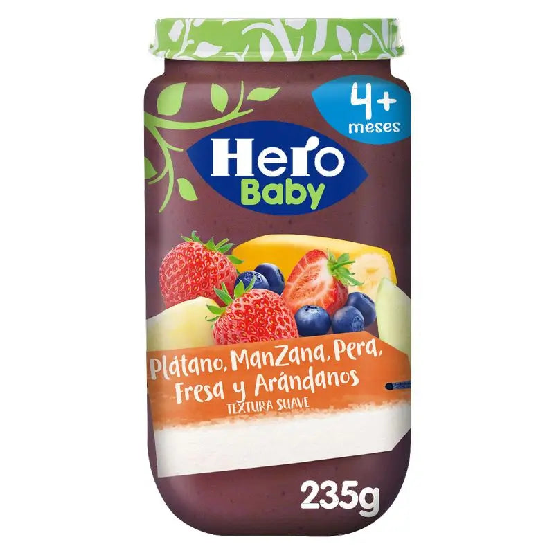 Hero Baby Tarrito Hero Baby Plátano, Manzana, Pera, Fresa Y Arándanos 235G