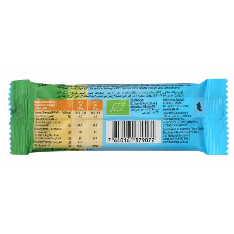 Holle Apple & Pear Bar 25Gr. Eco