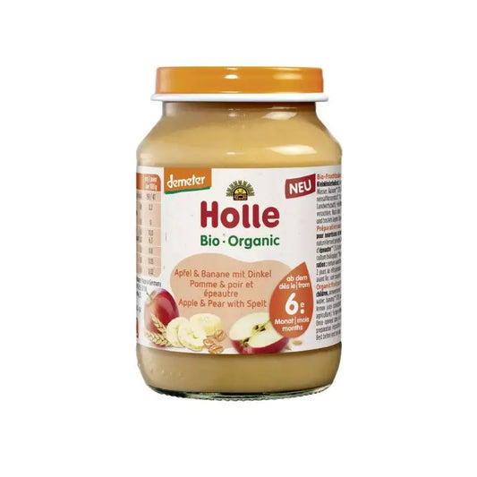 Holle Potito Manzana Platano Espelta 6Meses 190G Demeter