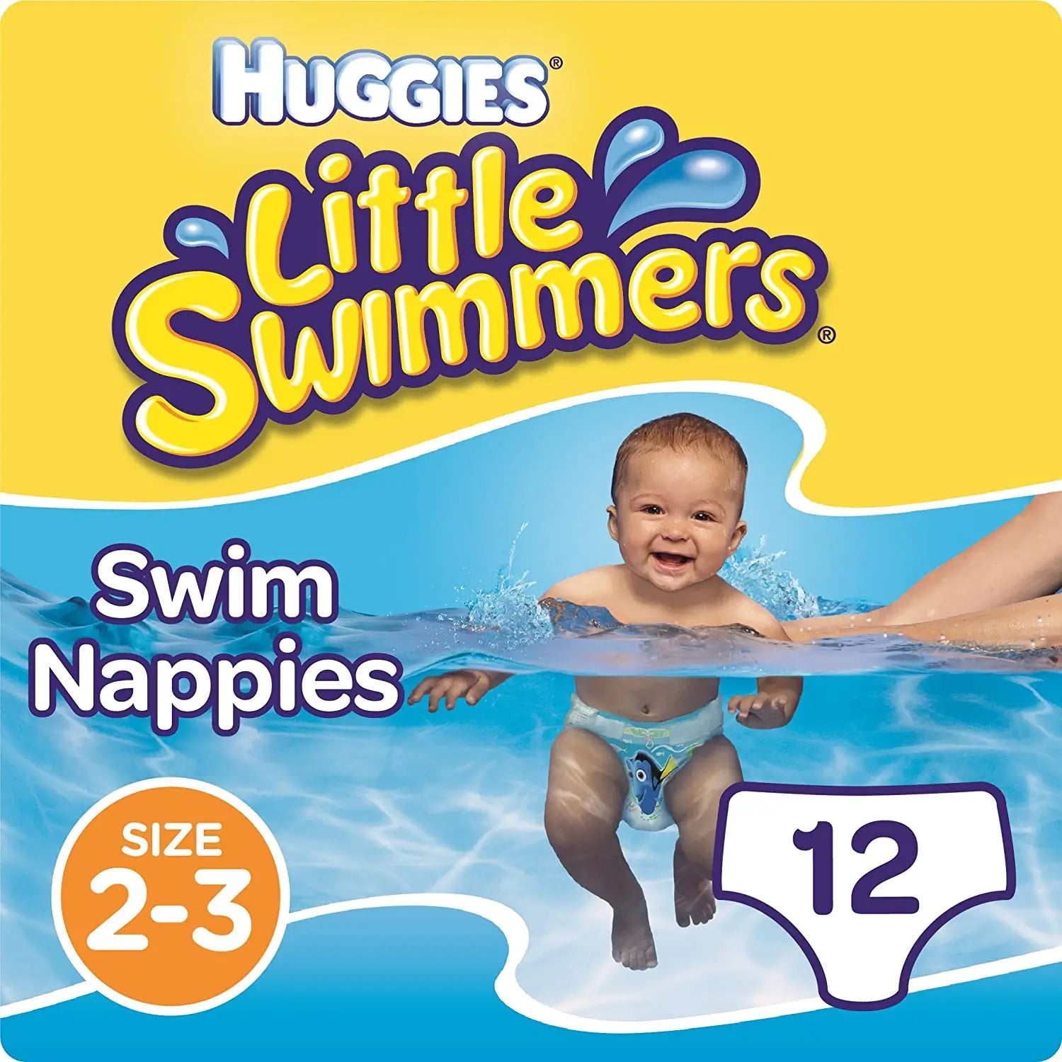 Huggies Little Swimmers Nappy Size 2-3 (3-8 Kg), 12 Pcs.